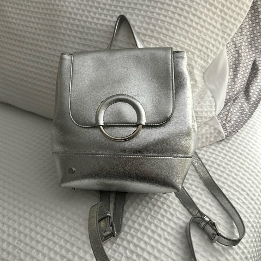 Silver backpack